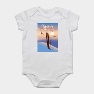 Jasna Slovakia Ski travel poster Baby Bodysuit